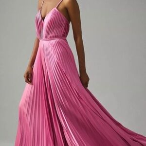 Ieena for Mac Dougal - Pleated Satin Jumpsuit - Pink